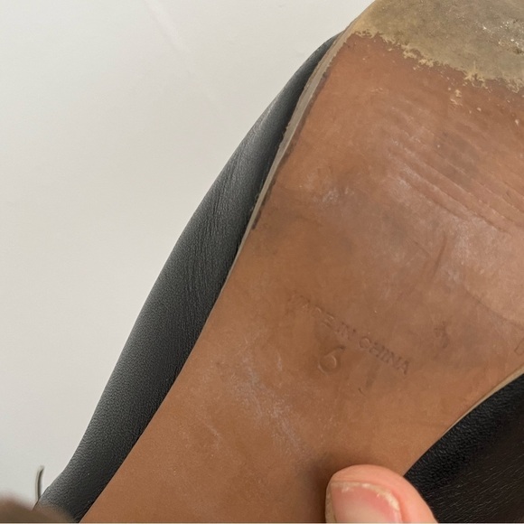 Madewell Saddle Black Leather Slingback Mule Stacked Heel - Picture 3 of 10